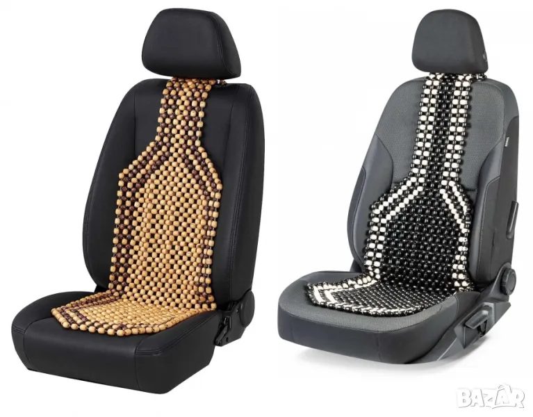 Универсален масажор за автомобилна седалка с дървени топчета – комфорт и релакс при всяко пътуване, снимка 1