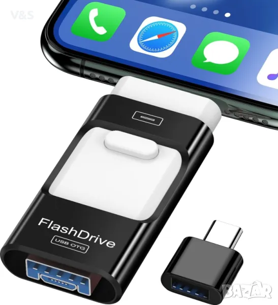 Флаш памет 512GB USB стик за iPhone и Android, 4 в 1 външна памет с iOS, USB C, Micro USB и, снимка 1