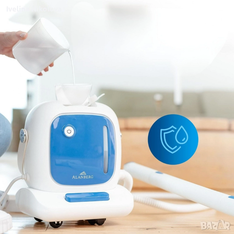 Мощна парочистачка Alanberg 1500 W – готова за работа за 15 секунди, 6 нива на пара, резервоар, снимка 1