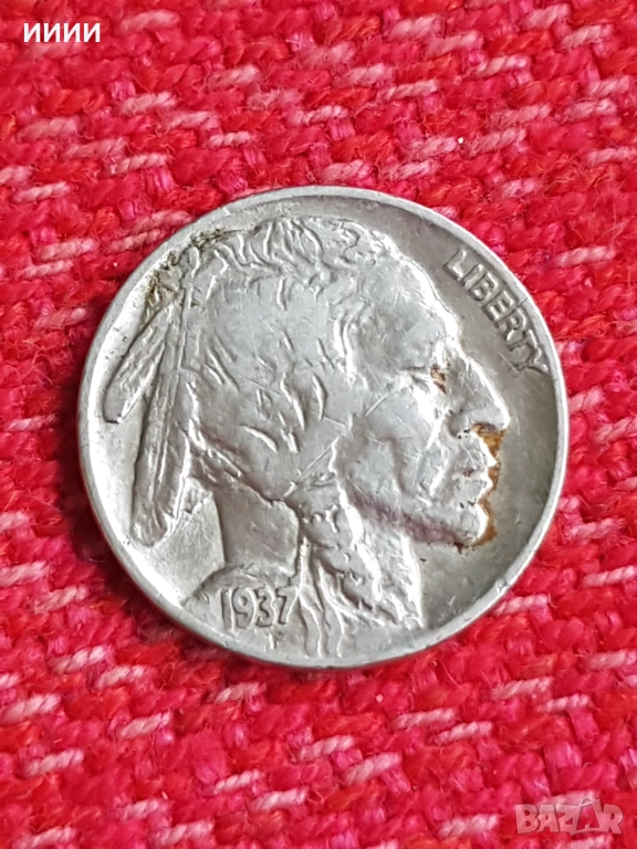 Монета 5 цента 1937, снимка 1