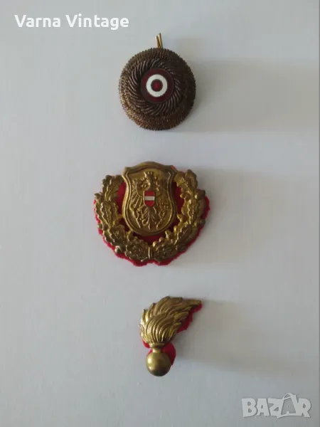 Комплект кокарди за полицейска шапка, Австрия, 50-60г., снимка 1