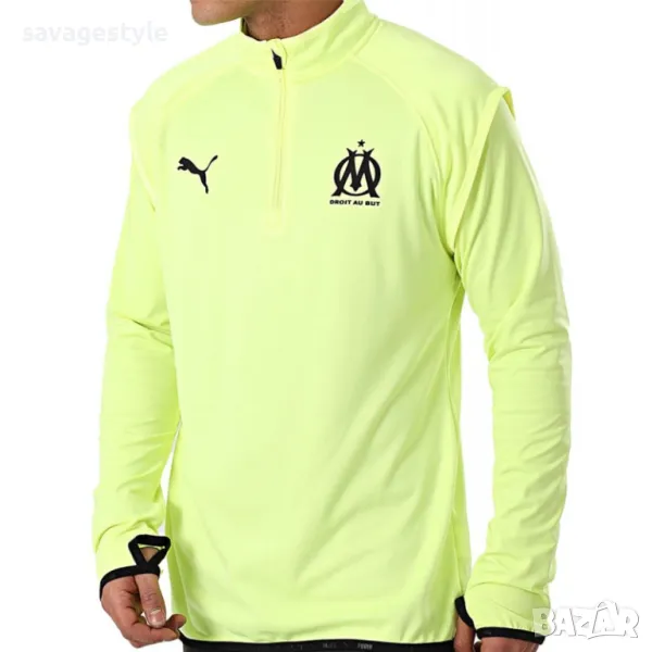 Мъжка блуза PUMA x Olympique de Marseille WarmUp Training Top Green, снимка 1