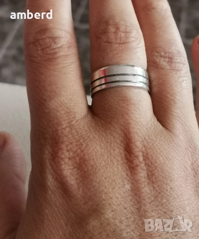 Сребърна унисекс халка - модел R074, снимка 6 - Пръстени - 51986430