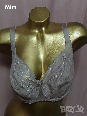 MILAVITSA 95 E Дантелен сутиен в капучино , снимка 3 - Бельо - 53992088