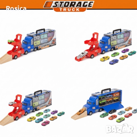 Камион за съхранение - автовоз с колички STORAGE TRUCK, снимка 2 - Коли, камиони, мотори, писти - 52169697