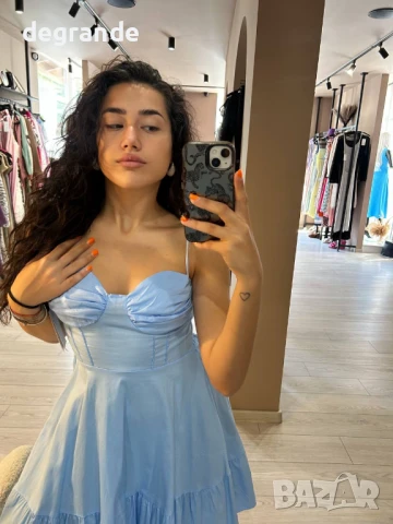Сладка синя Рокля💐 Размери Хс С М Цена 49 лева🏷️, снимка 4 - Рокли - 51328318