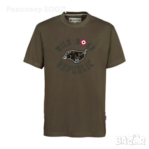 Мъжка тениска Percussion - Wild Boar Republic, в цвят Khaki