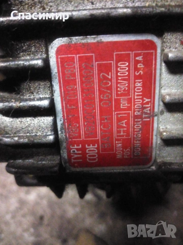 Ел двигател с редуктор и Вариатор 0,75kw на 1400обр изх 1,8/3,1обр, снимка 5 - Електродвигатели - 53038145