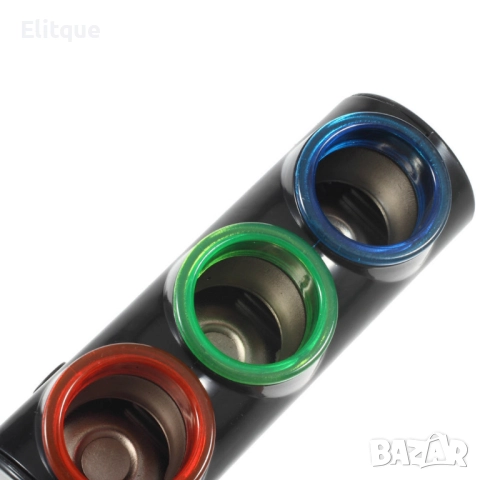 Мултифункционално зарядно за кола -  2 USB порта и 3 гнезда за запалка – 120W мощност и стилен дизай, снимка 3 - Други стоки за дома - 52787104