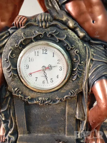 Фигуративен настолен, каминен часовник, снимка 3 - Антикварни и старинни предмети - 49798305