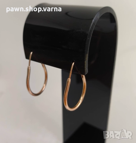 Златни обеци – съветско злато, проба 585, 14 карата, снимка 2 - Обеци - 51852216