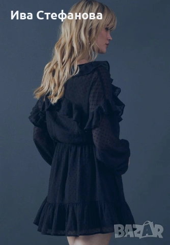 Нова черна елегантна феерична но точки  къса рокля zara Zara , снимка 15 - Рокли - 52484244