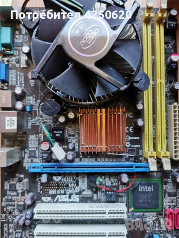 Дънна платка ивнел  Asus p5kpl-am in/gb/si 775 с охладител, снимка 2 - Дънни платки - 54134763