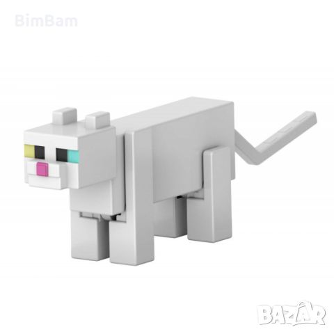 Фигурка Minecraft Build A Portal White Cat / бяло коте / Mattel, снимка 3 - Фигурки - 46557991