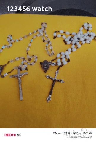 Стари броеници сес естествън камък, снимка 4 - Антикварни и старинни предмети - 53664624