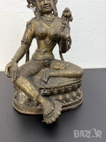 Голяма бронзова статуя / скулптура на Тара. №7505, снимка 3 - Антикварни и старинни предмети - 52084098