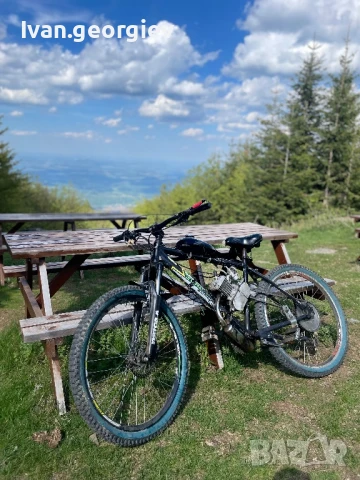 Колело с двигател 80 кубика с чисто нов двигател, снимка 1