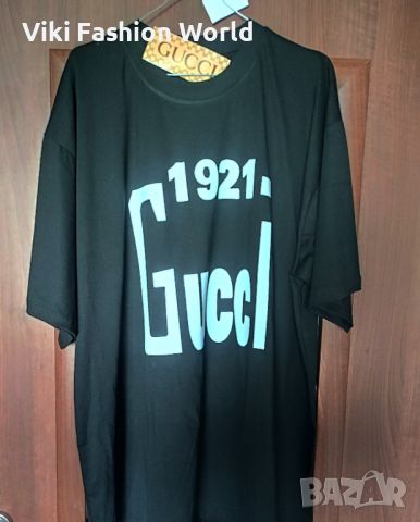 GUCCI маркови черни тениски висок клас, снимка 3 - Тениски - 45683000