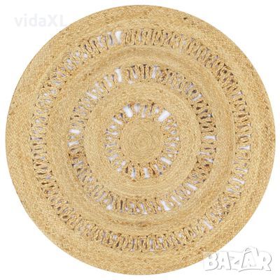 vidaXL Ръчно плетен килим от юта, 90 см(SKU:133707, снимка 1 - Килими - 45912891