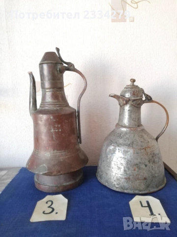 ИБРИК стари съдове за течности,ръчно изковани и орнаментирани., снимка 6 - Антикварни и старинни предмети - 37804914