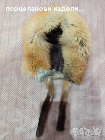 шапка от естествен косъм на лисица детски размер, снимка 5 - Шапки - 53927772