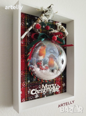 Коледно пано "Птички", снимка 3 - Декорация за дома - 52508738