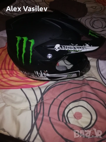 Каска Монстър става за скутер, снимка 3 - Аксесоари за велосипеди - 53725419