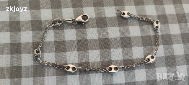 НОВА СРЕБЪРНА ГРИВНА БОБЧЕТА 3.80 ГРАМА/ ПРОБА 925, снимка 4 - Гривни - 51164531