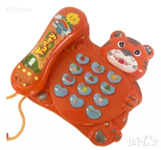 Музикален телефон Тигър – Образователна играчка за деца, снимка 6 - Други - 52786643