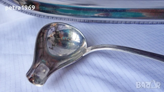 Малко посребрено черпаче с улей, снимка 2 - Прибори за хранене, готвене и сервиране - 50627870