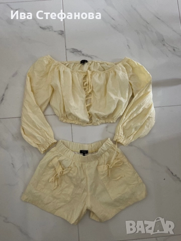 Нов сет памук памучен жълт костюм комплект Златка Райкова Bless by Zlatka Raykova бебешко жълто, снимка 3 - Комплекти - 51610376