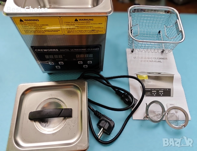 Дигитална ултразвукова почистваща машина Creworks 2 литра, снимка 2 - Други машини и части - 52880124
