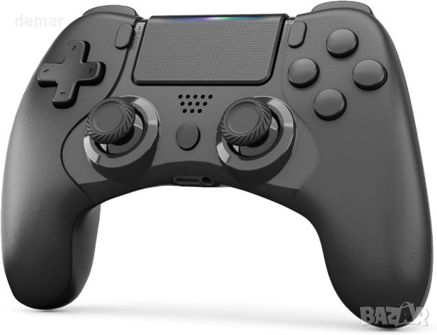 Контролер Clevo за PS4, безжичен контролер за игри, съвместим с P4, P4 Slim,P4 Pro с двойна вибрация, снимка 1 - Аксесоари - 46458065