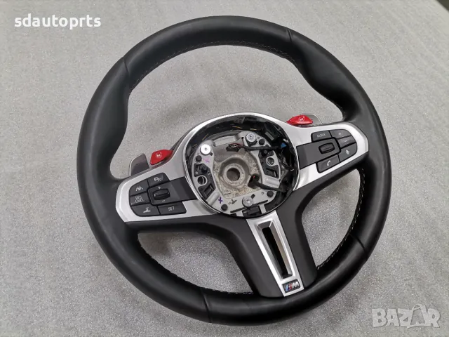 M Sport Черен Спортен Волан BMW X5M X6M M5 F90 M8 F91 F92 F93 F95 F96, снимка 2 - Части - 47066755