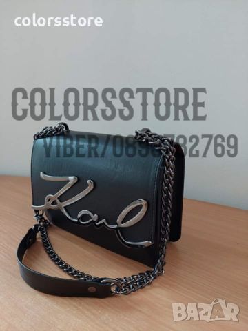 Черна чанта Karl код IM14, снимка 2 - Чанти - 38995458