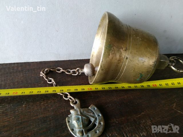 Стара камбана от цветен метал, снимка 2 - Антикварни и старинни предмети - 45286093