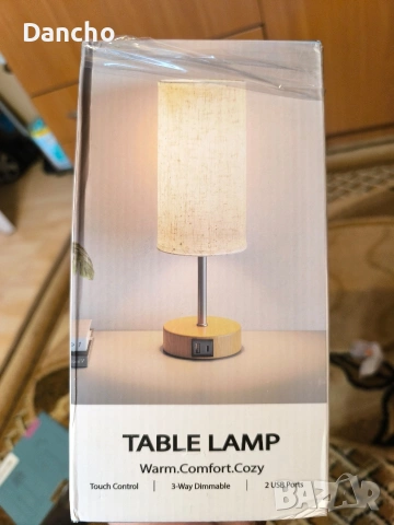 Нощна лампа със сензор , USB и Type C