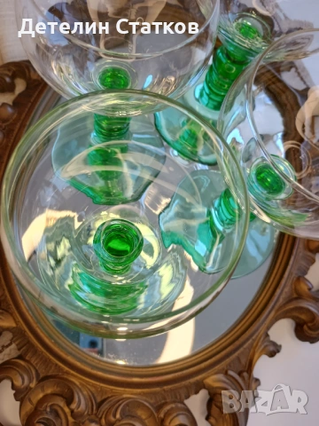Винтидж, ретро стъклени чаши за вино 4 бр., снимка 6 - Чаши - 54060112
