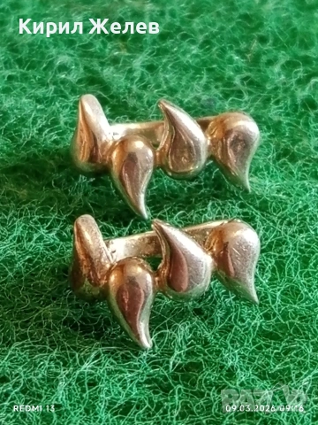 Сребърни обеци с абстрактен дизайн Арт бижу майсторска ръчна изработка 52607