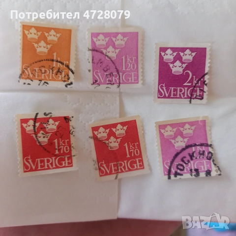 6 stari shvedski marki s visok nominal