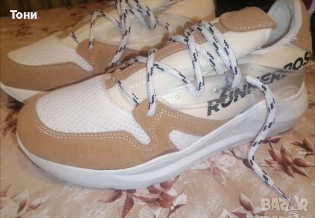 RUNNERBOSS Оригинал Нови Дамски Маратонки Изцяло от Естествена Кожа 42, снимка 2 - Маратонки - 51244938