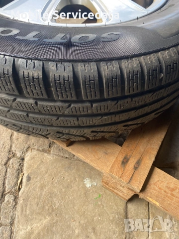 Оригинални джанти Audi 16” 5x112 ET33 + зимни гуми Pirelli Sottozero 215/65 R16, снимка 6 - Гуми и джанти - 53763253