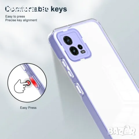 Motorola Moto G72 5G Силиконов Калъф Transparent TPU и Протектор, снимка 10 - Калъфи, кейсове - 48863995