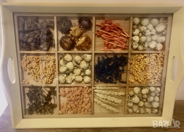 Керамика, табла с цветя и билки, свещници, снимка 3 - Декорация за дома - 53069440