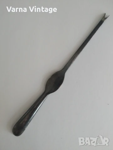 Стара вилица за омар със сребърно покритие, снимка 2 - Антикварни и старинни предмети - 50454523