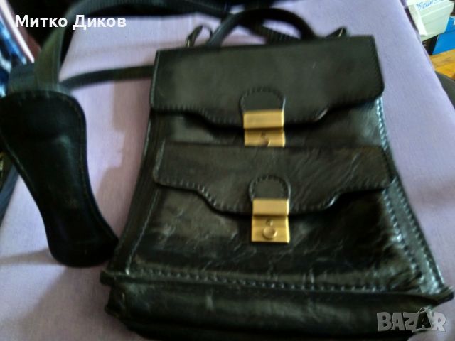 Мъжка чанта за през рамо естествена кожа 280х220х80мм, снимка 2 - Чанти - 45163733