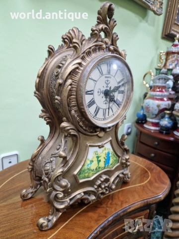 Прекрасен антикварен настолен каминен часовник , снимка 4 - Антикварни и старинни предмети - 53214260
