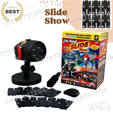 Детски LED прожектор за Коледа Проектор с 12 диска и 48 картинки, снимка 2 - Други - 52513698