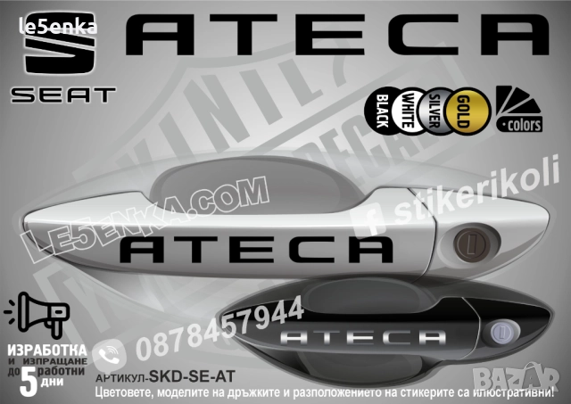 Seat Ateca стикери дръжки SKD-SE-AT