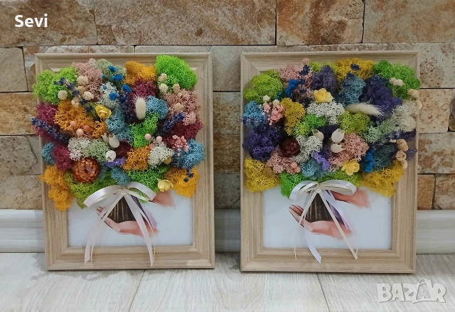 Рамки и кашпи със скандинавски мъх!, снимка 6 - Картини - 49363588